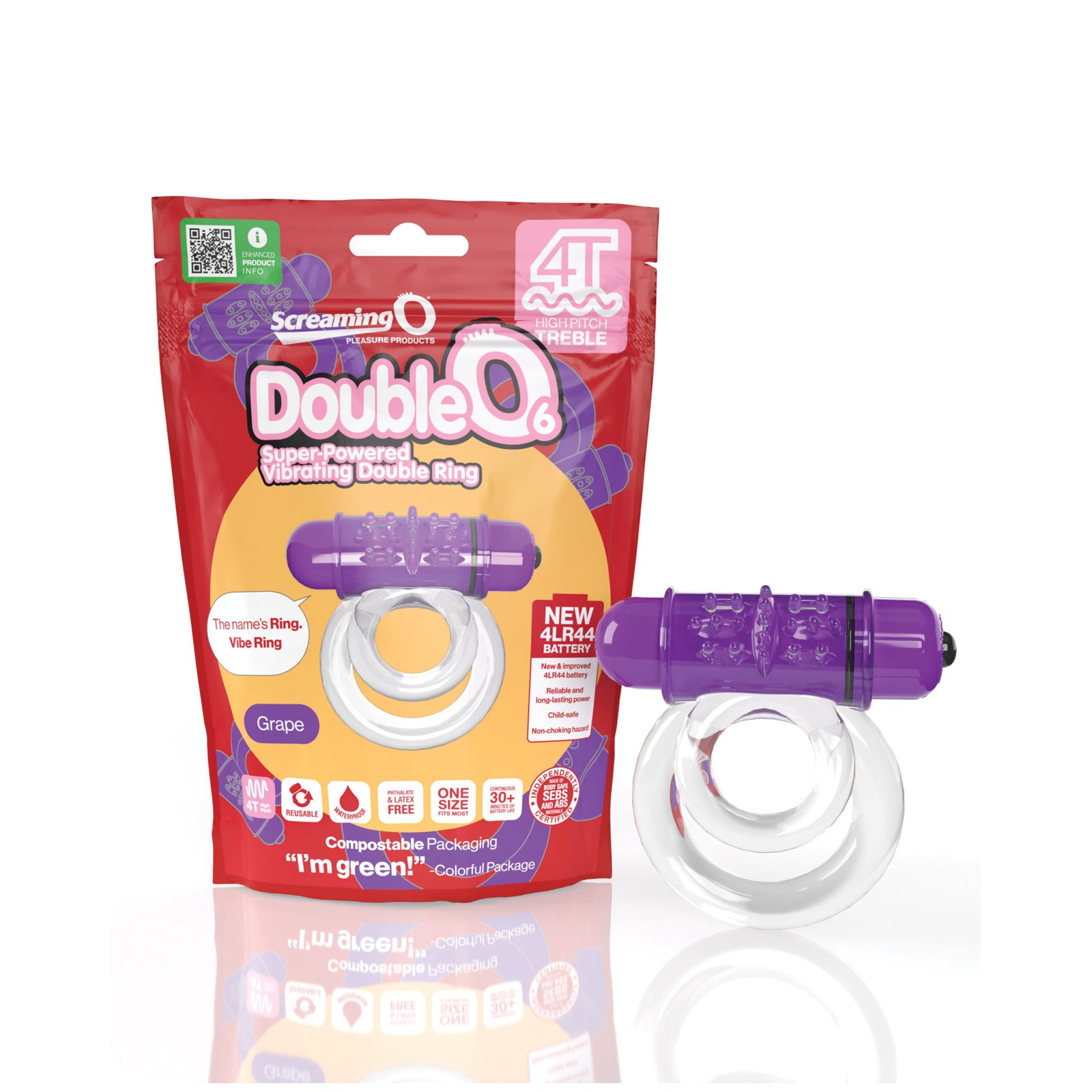 Screaming O DoubleO 6 Vibrating Ring - Grape