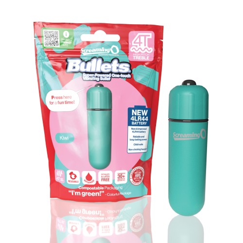 Vibrador Bullet 4T Resistente al Agua Kiwi