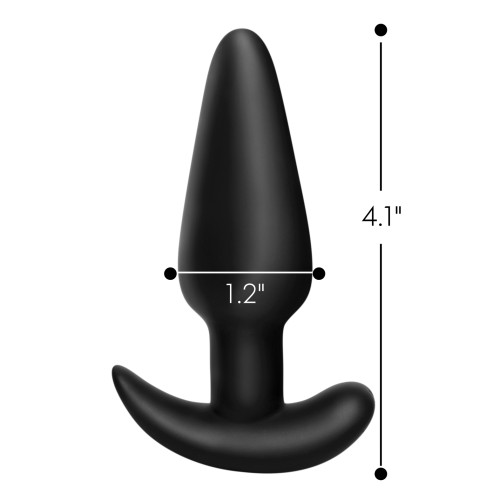 Bang! 21X Vibrating Silicone Butt Plug with Remote Black