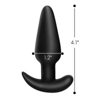 Bang! 21X Vibrating Silicone Butt Plug with Remote Black