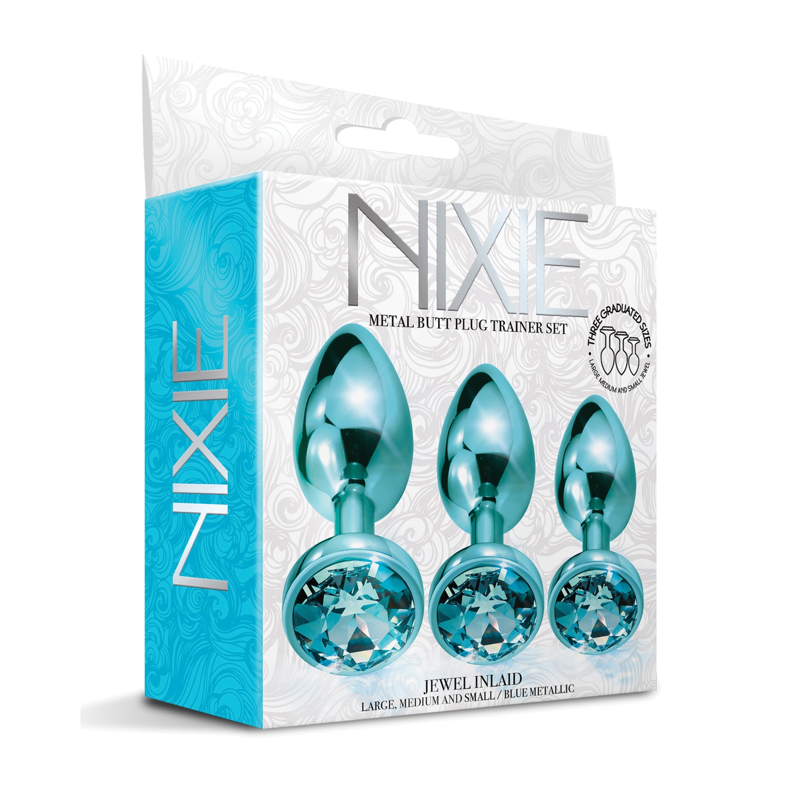 Nixie Metal Butt Plug Trainer Set Blue