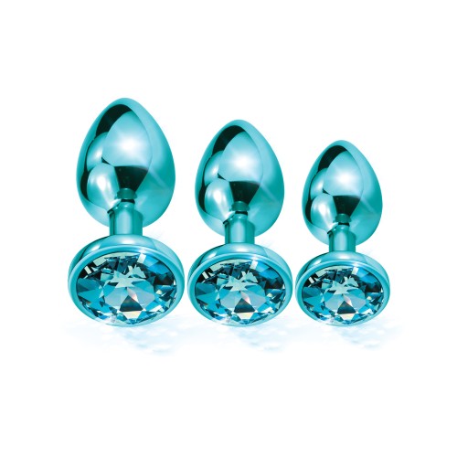 Nixie Metal Butt Plug Trainer Set Blue