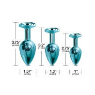 Set Plug Anal Metal Nixie Azul