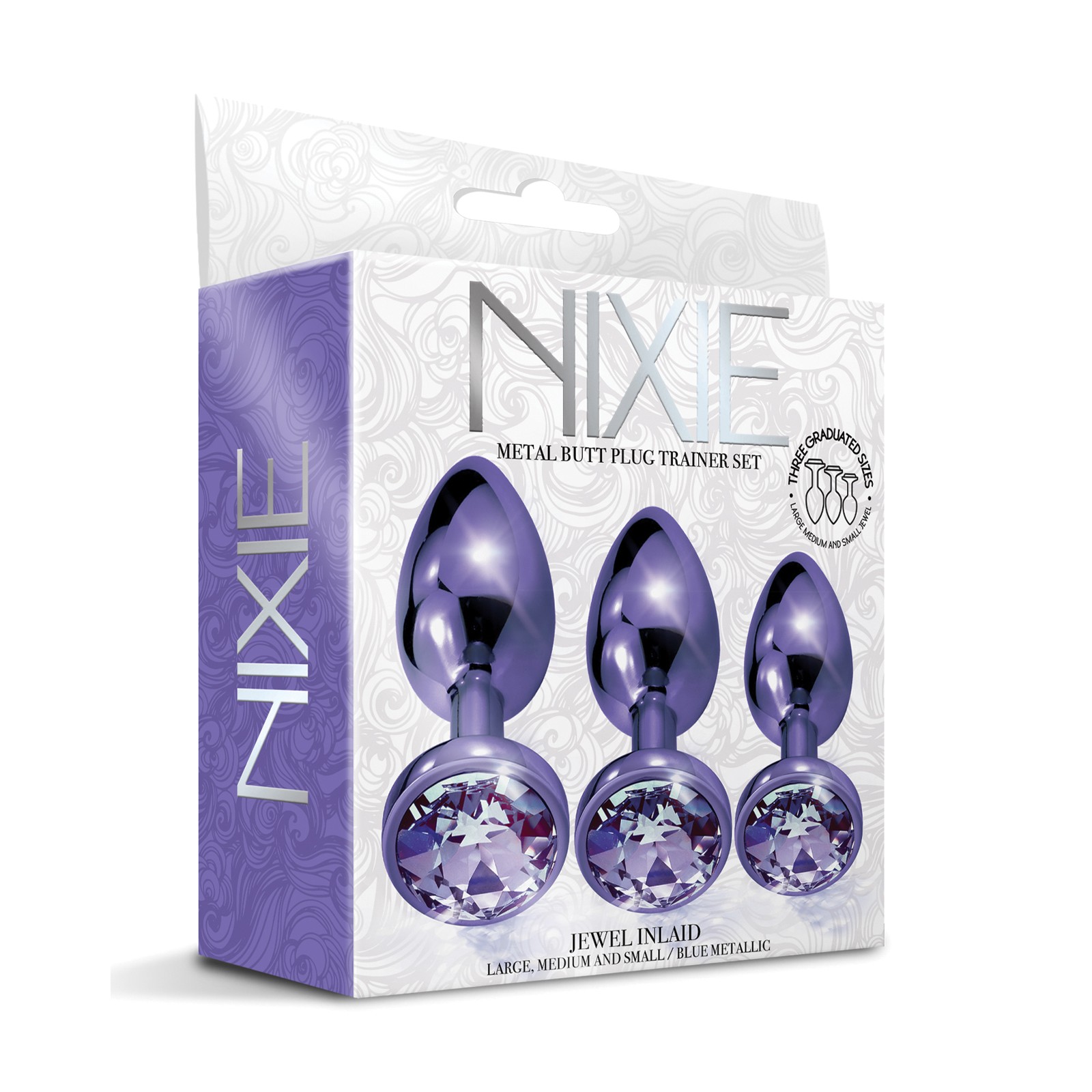 Nixie Jewel Butt Plug Trainer Set - Purple Metallic