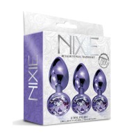 Nixie Jewel Butt Plug Trainer Set - Purple Metallic