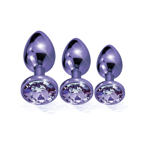 Nixie Jewel Butt Plug Trainer Set - Purple Metallic