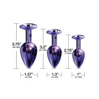 Nixie Jewel Butt Plug Trainer Set - Purple Metallic