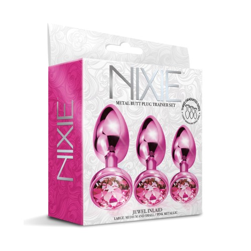 Nixie Metal Butt Plug Trainer Set with Jewel