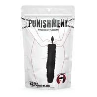 Punishment Fox Tail Silicone Plug - Black