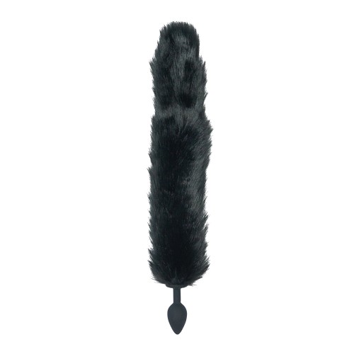 Punishment Fox Tail Silicone Plug - Black