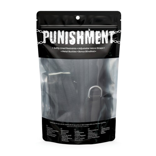 Kit de restricciones para la cama Punishment 5 piezas para diversión de bondage