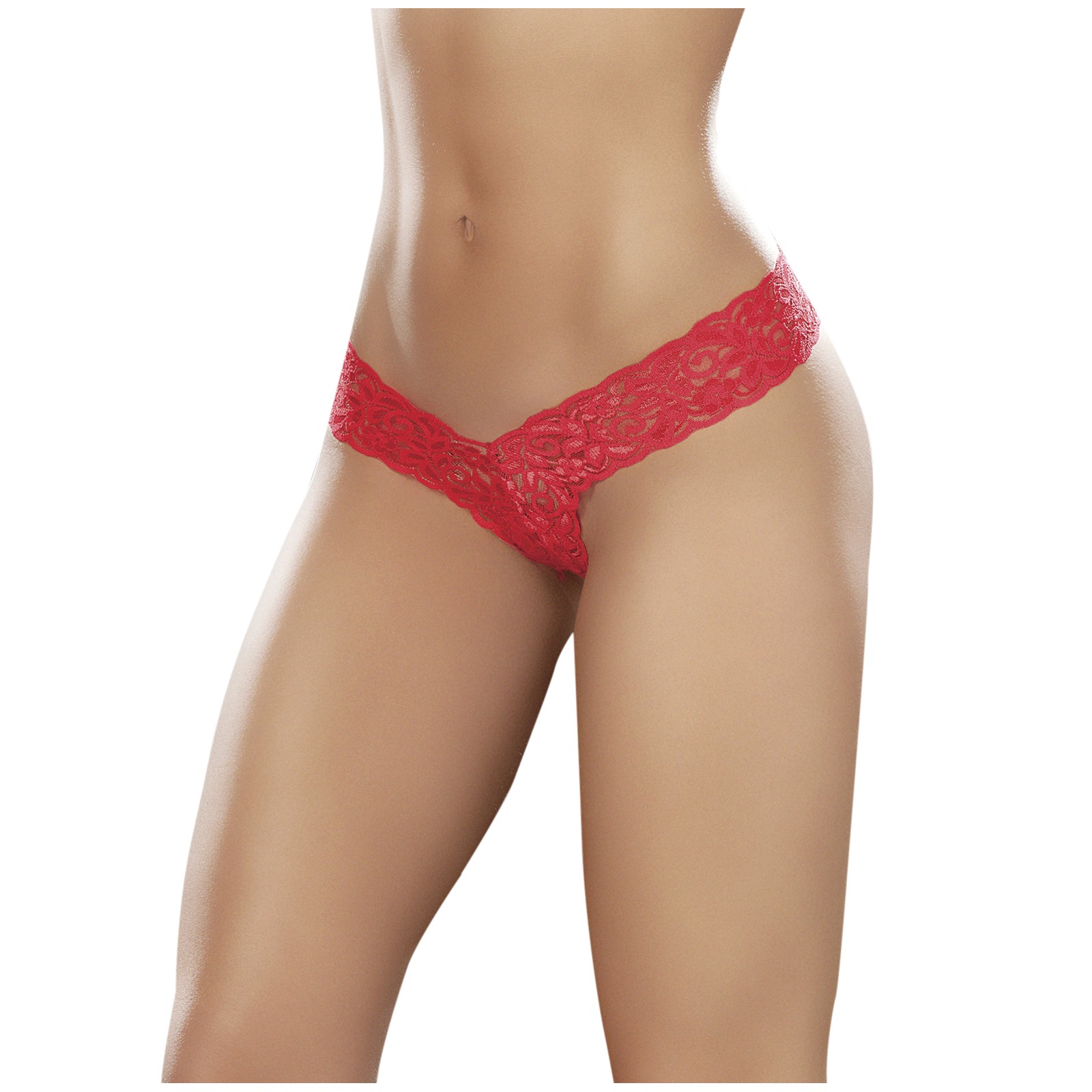 Lace V Front Boy Short - Stunning Red Design