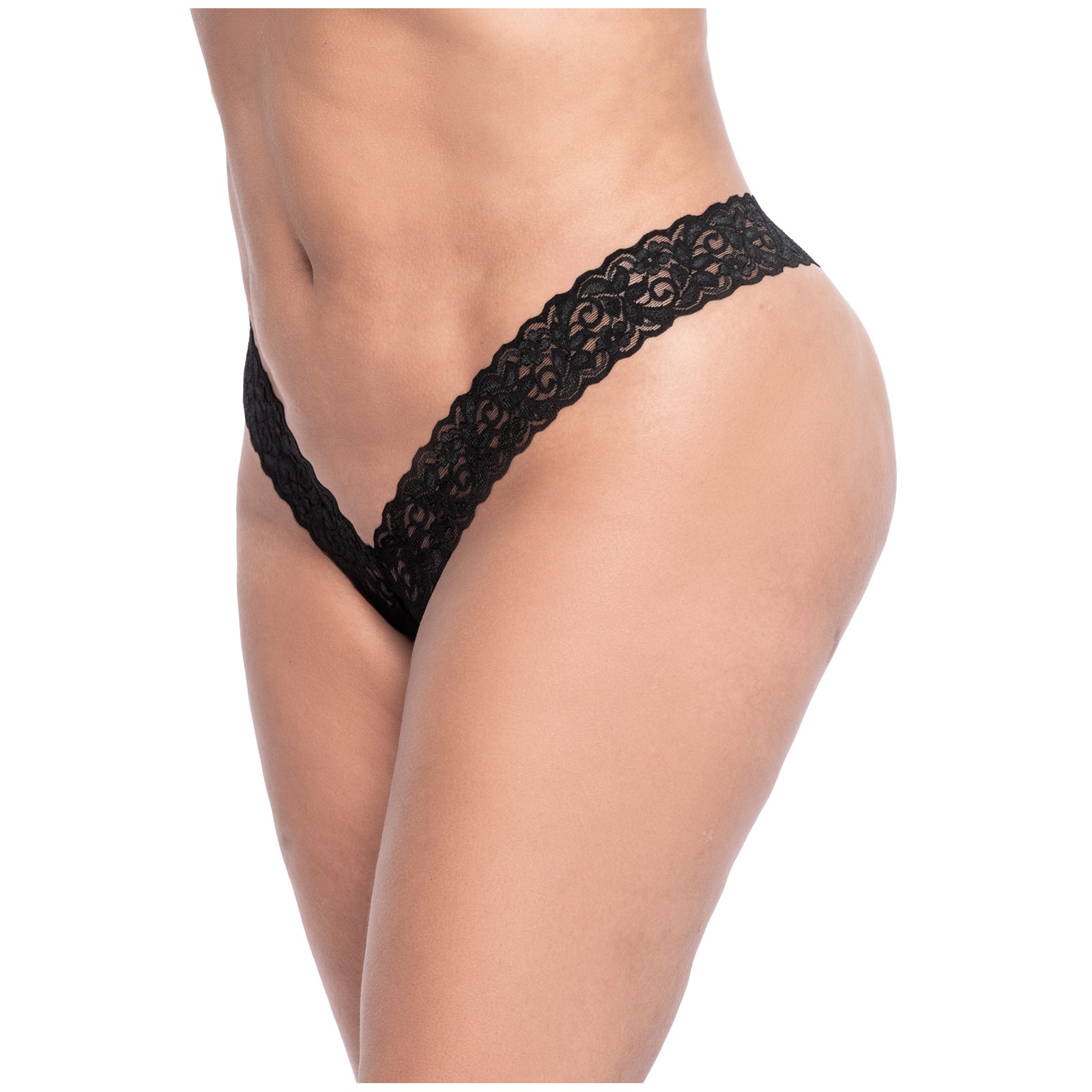 Sexy Lace V Front Boy Short Black XL