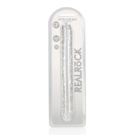 Shots RealRock Crystal Clear 13" Double Dildo - Transparent