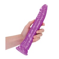 Dildo RealRock de 10" Slim que Brilla en la Oscuridad para Placer Intenso