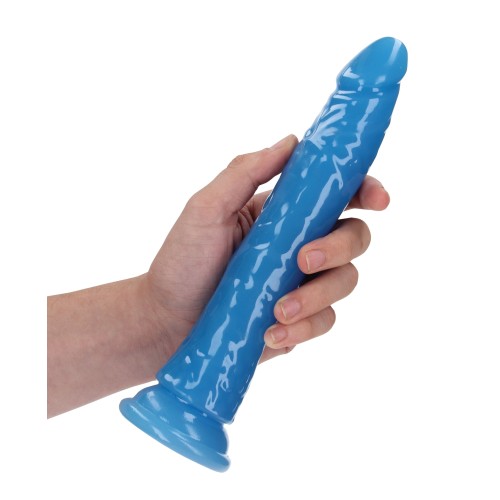 Shots RealRock Glow in the Dark Dildo Blue