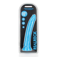 Shots RealRock 10 Inch Glow in the Dark Dildo Neon Blue