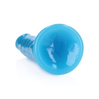 Shots RealRock 10 Inch Glow in the Dark Dildo Neon Blue