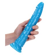 Shots RealRock 10 Inch Glow in the Dark Dildo Neon Blue