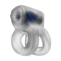 Hunkyjunk Revhammer Anillo Vibrador de Eje Cristal Claro Azul