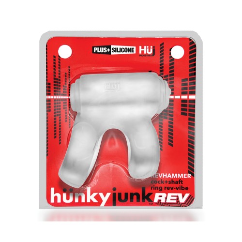 Hunkyjunk Revhammer Shaft Vibe Ring Clear Ice Blue