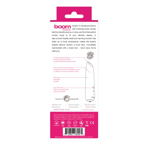 Vibrador VeDO Boom Recargable Poderoso - Rosa