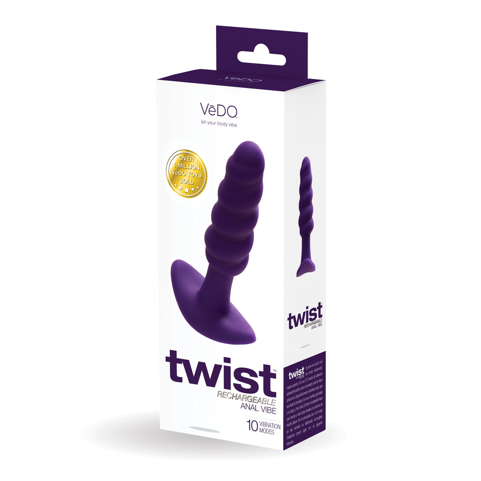 VeDO Twist Rechargeable Anal Plug Purple