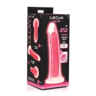 Curve Toys 7 Inch Glow in the Dark Silicone Dildo Pink