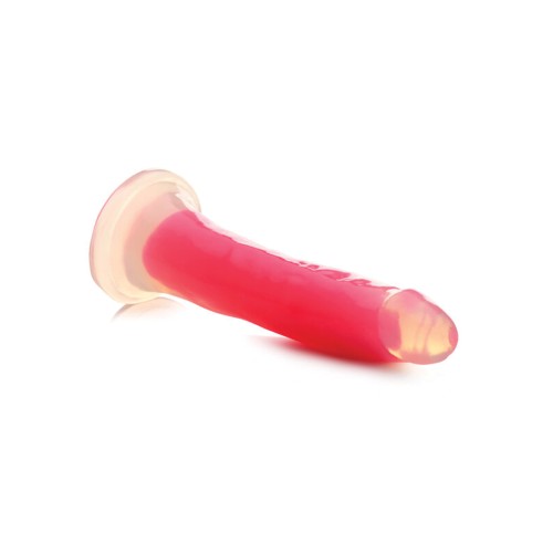 Curve Toys 7 Inch Glow in the Dark Silicone Dildo Pink