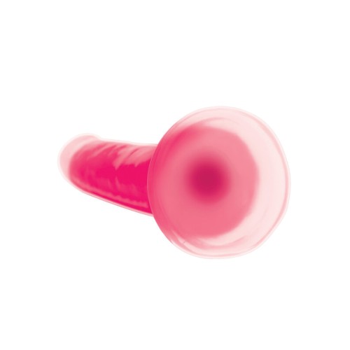 Curve Toys 7 Inch Glow in the Dark Silicone Dildo Pink