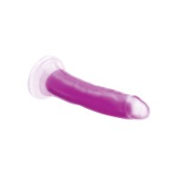 Dildo de Silicona Lollicock de 7" que Brilla en la Oscuridad - Morado