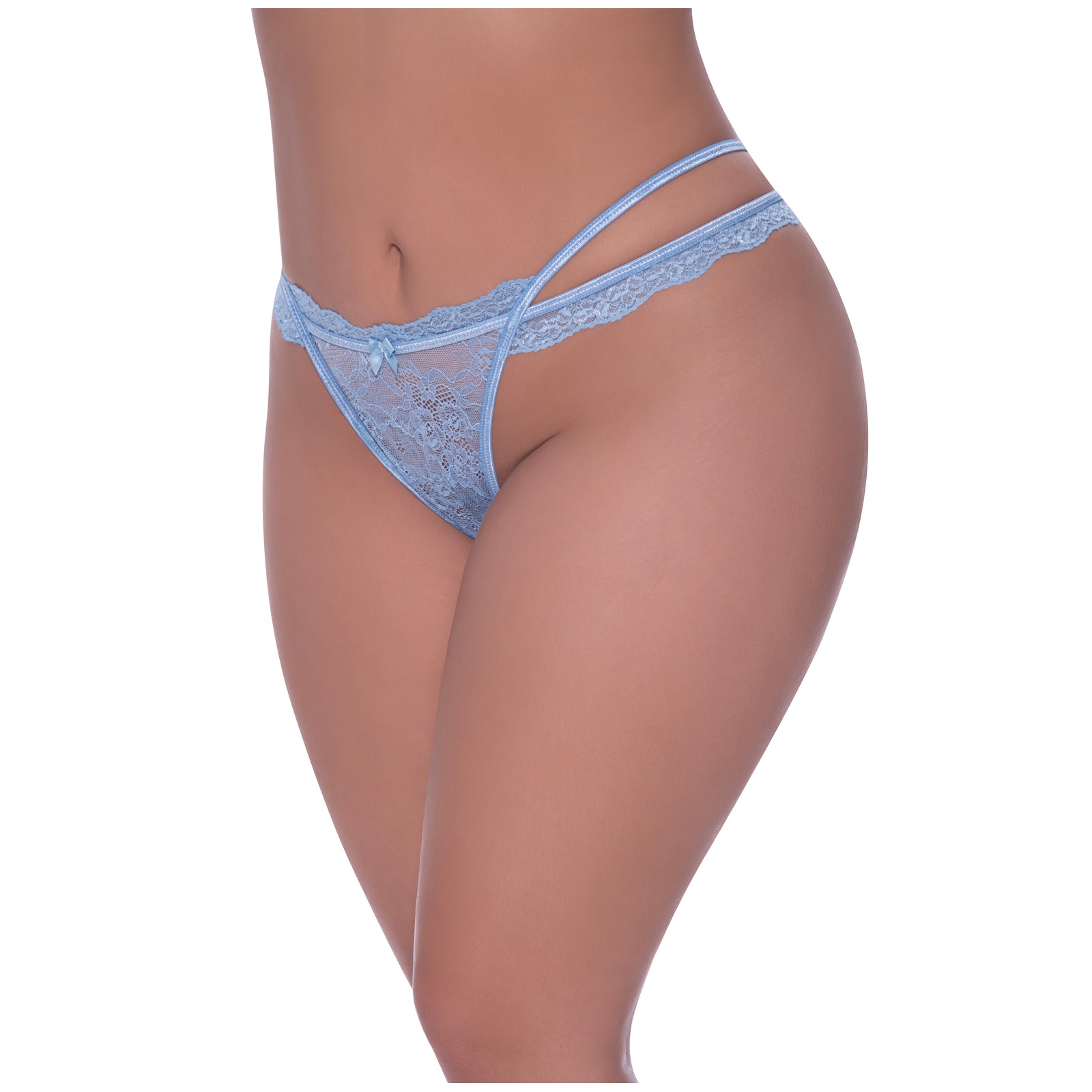 Ooh La Lace Peek A Boo Cheeky Panty Periwinkle QN