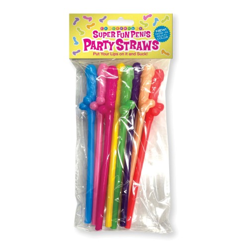 Popotes Multicolor Super Divertidos con Forma de Pene - Celebra con Estilo