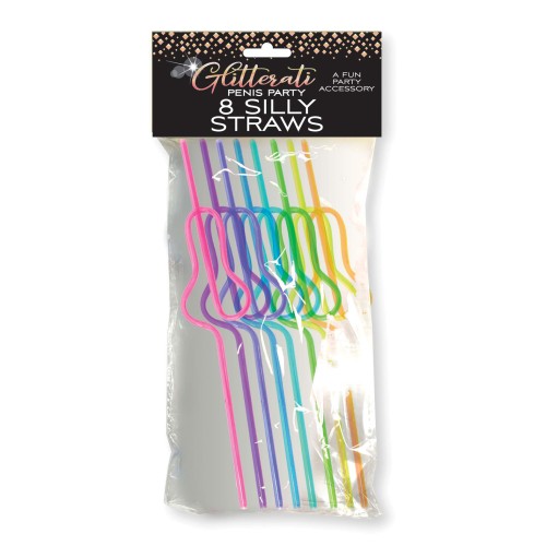 Fun Glitterati Penis Straws for Parties