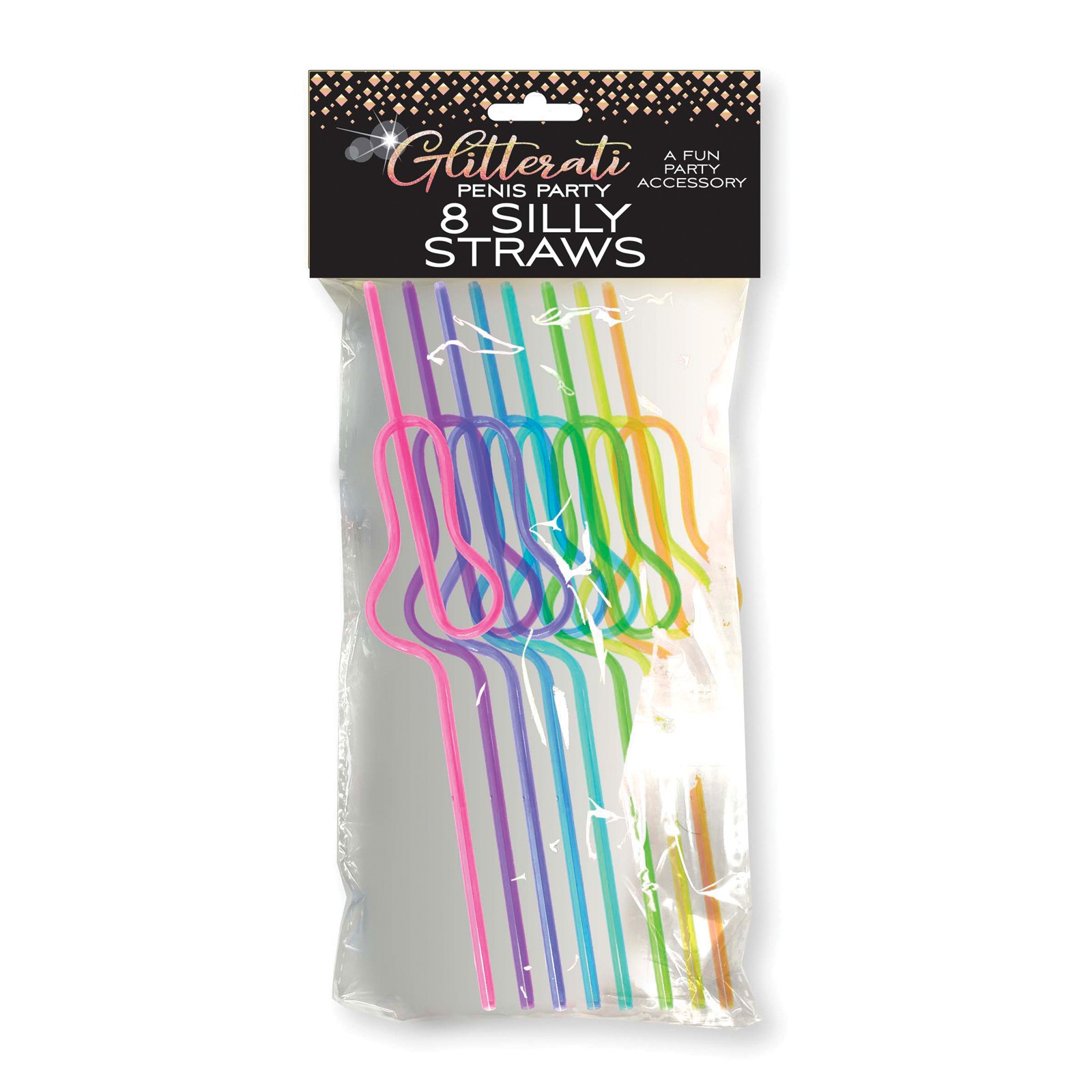 Fun Glitterati Penis Straws for Parties