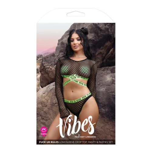 Vibes Fuck Ur Rules Set Black/Green L/XL