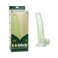 Naughty Bits I Leaf Dick Glow In The Dark Weed Leaf Dildo