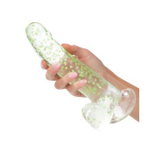 Naughty Bits I Leaf Dick Glow In The Dark Weed Leaf Dildo