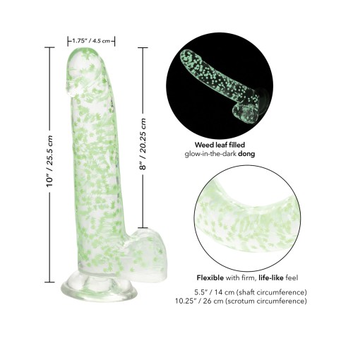 Dildo Glow In The Dark Hoja de Hierba I Leaf Dick Naughty Bits