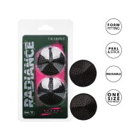 Radiance Round Pasties Black - Glamorous Reusable Nipple Covers