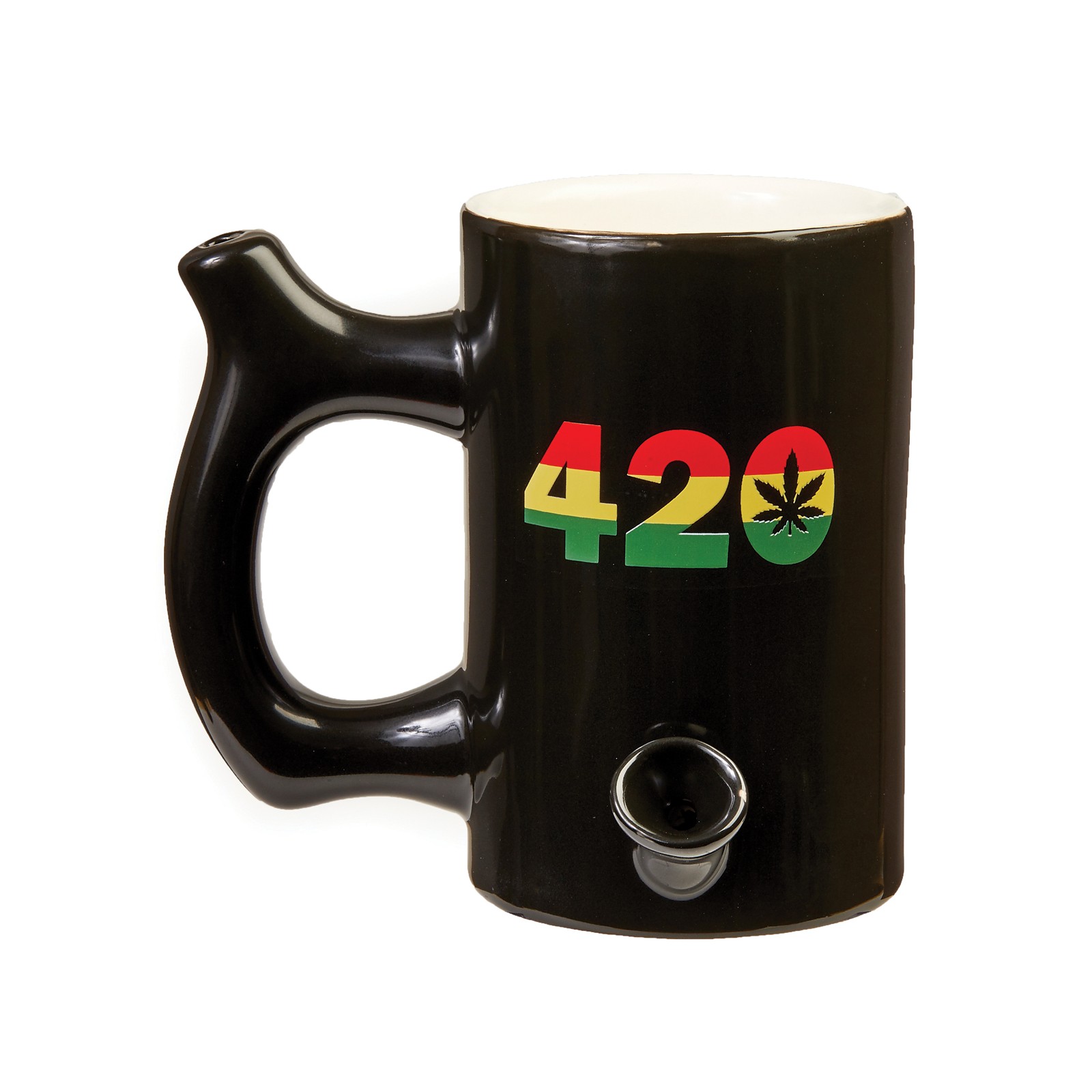 Fashioncraft 420 Black Rasta Mug - Unique Smoking Accessory