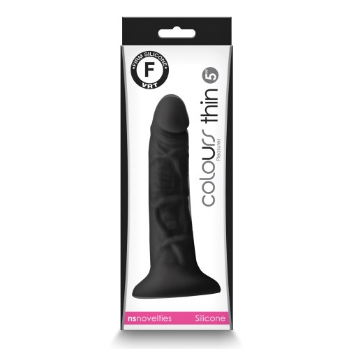 Colours Pleasures 5 Inch Slim Dildo - Black