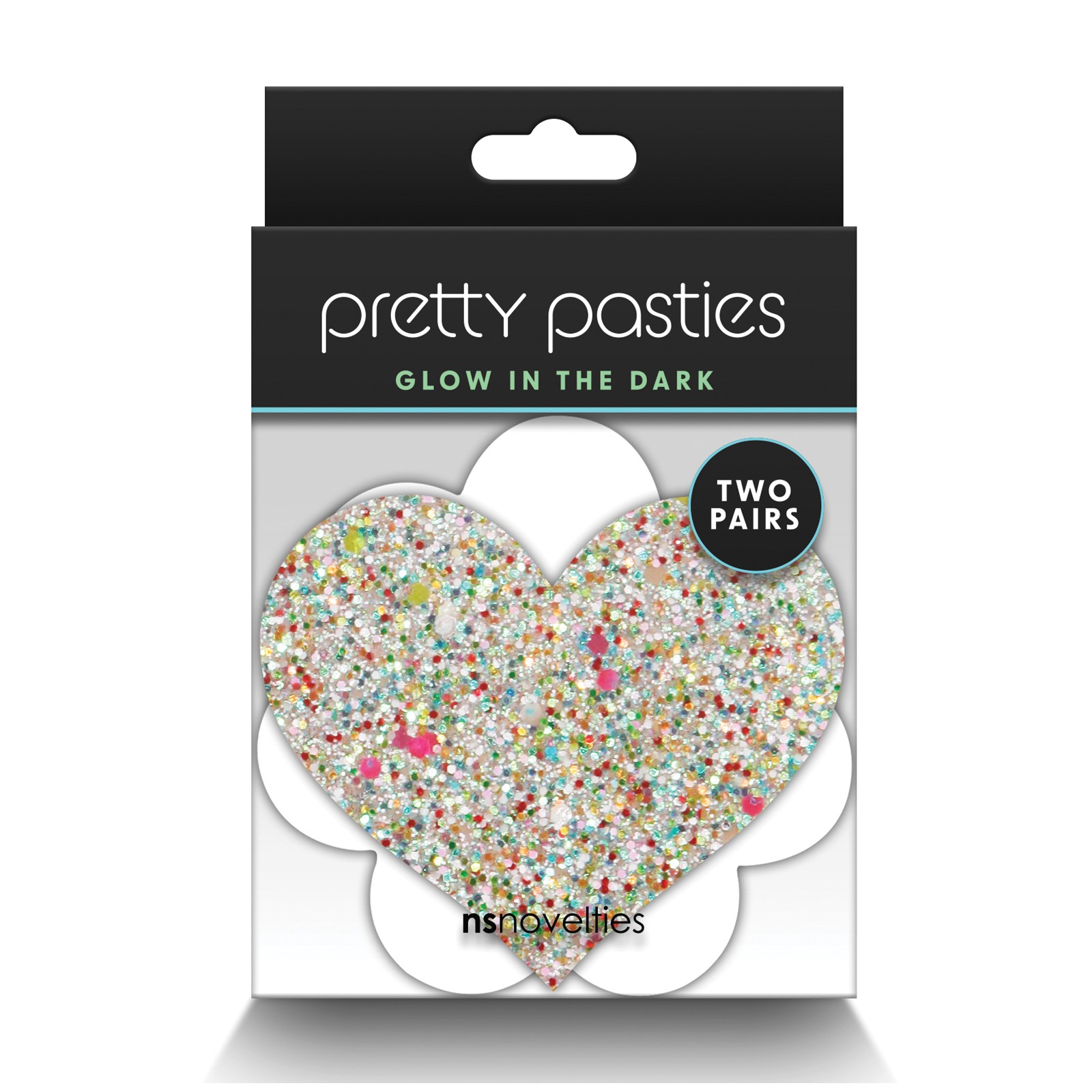 Set Pretty Pasties Corazón Flor Brillantes en la Oscuridad