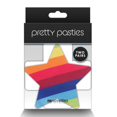 Pretty Pasties Pride Cross Star Rainbow 2 Pair