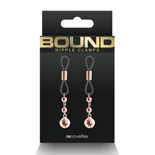 Bound D1 Rose Gold Nipple Clamps - Sensual Pleasure