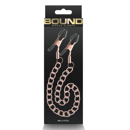 Bound Adjustable Nipple Clamps in Rose Gold