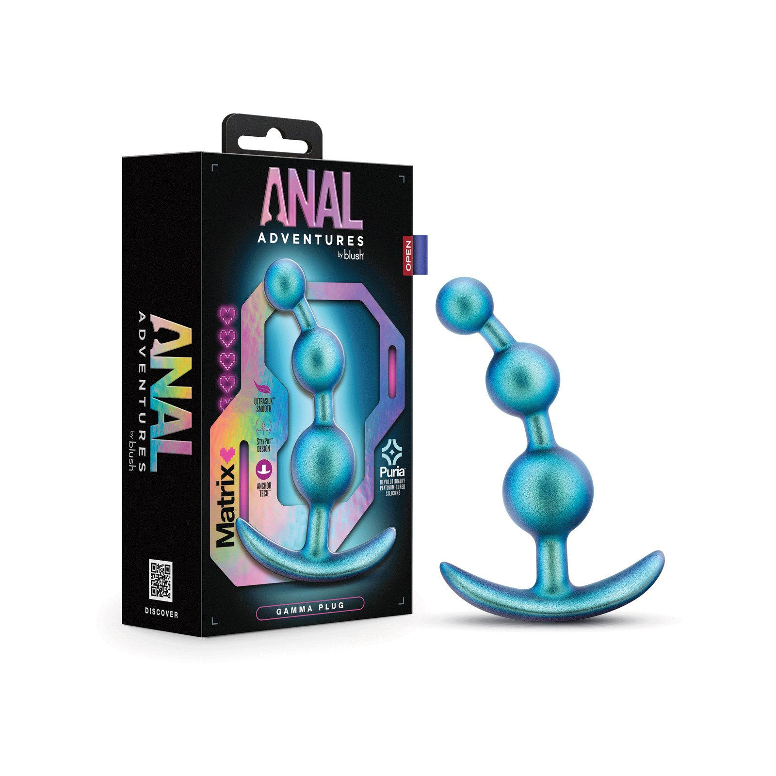 Plug Anal Blush Adventures Matrix Gamma Verde Azulado