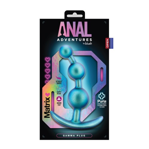 Plug Anal Blush Adventures Matrix Gamma Verde Azulado