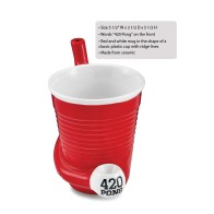 Beer Pong Pipe Mug Red Novelty