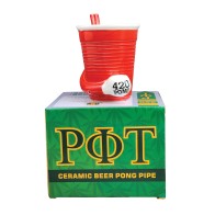 Beer Pong Pipe Mug Red Novelty